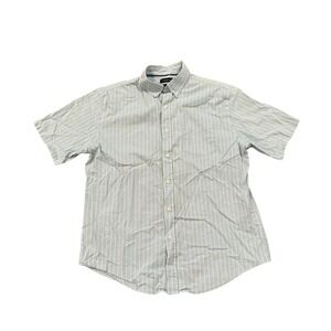 Croft & Barrow Short Sleeve Button Down Shirt Mens Large Casual Collared Striped